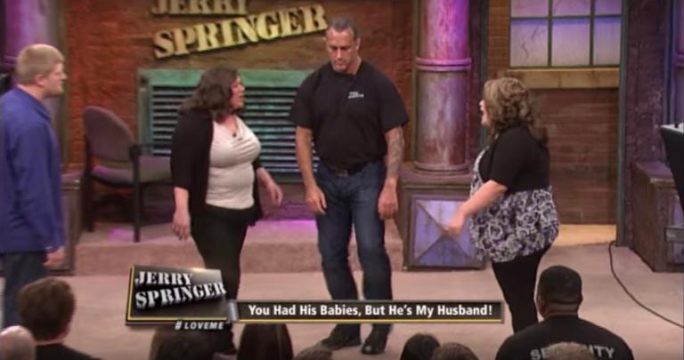 Two women fight onstage Jerry Springer show