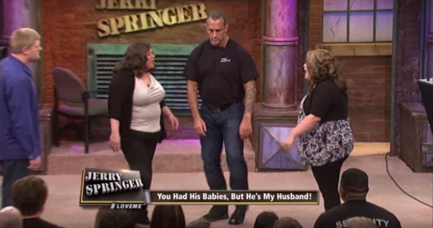 Two women fight onstage Jerry Springer show