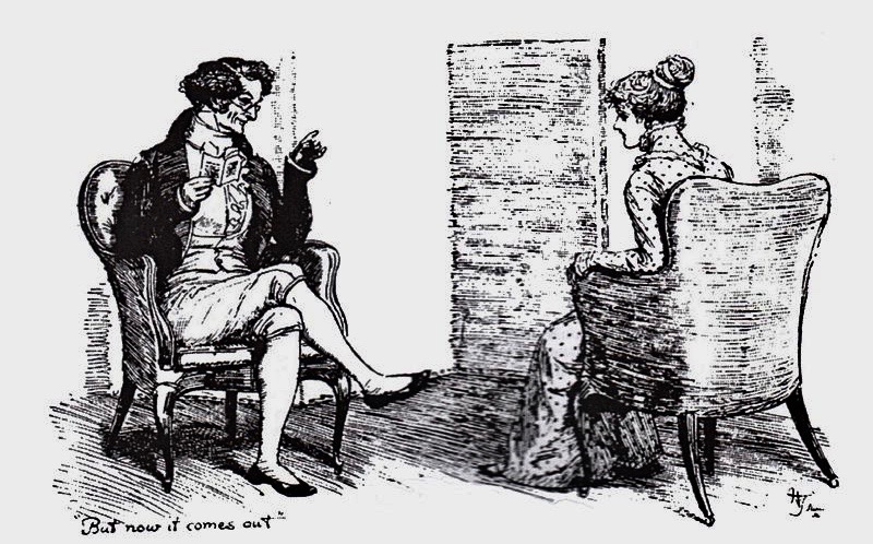 sketch of Mr. Darcy and Elizabeth Bennet