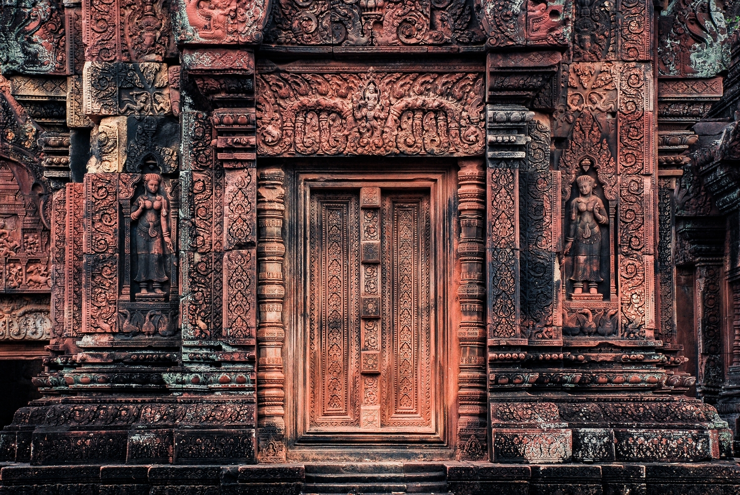 Door of Banteay Srei Temple, Angkor, Cambodia