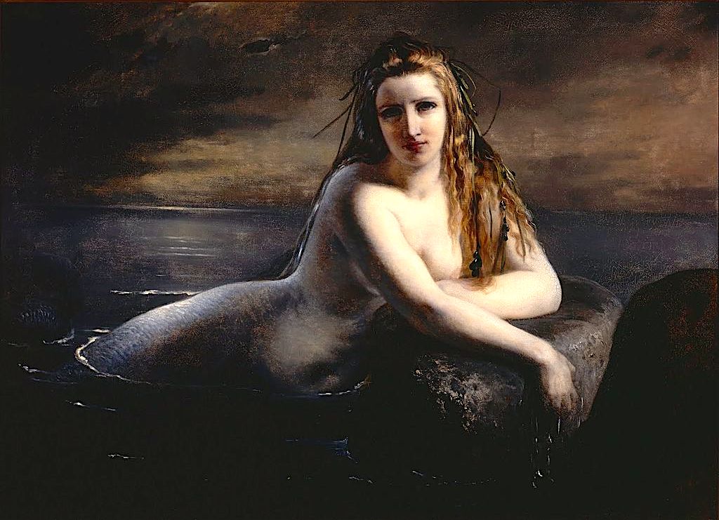 A Mermaid by Elisabeth Jerichau Baumann - Havfrue