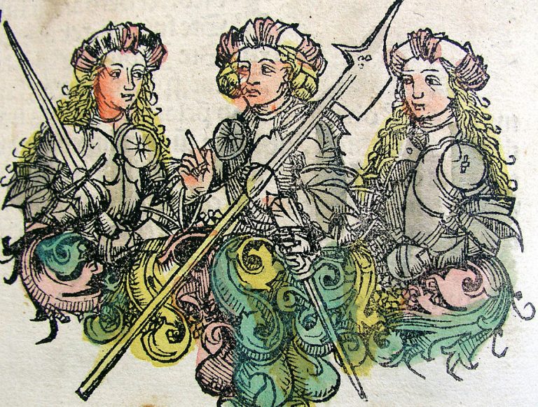 Amazons as depicted in the 1493 Nuremberg Chronicle
