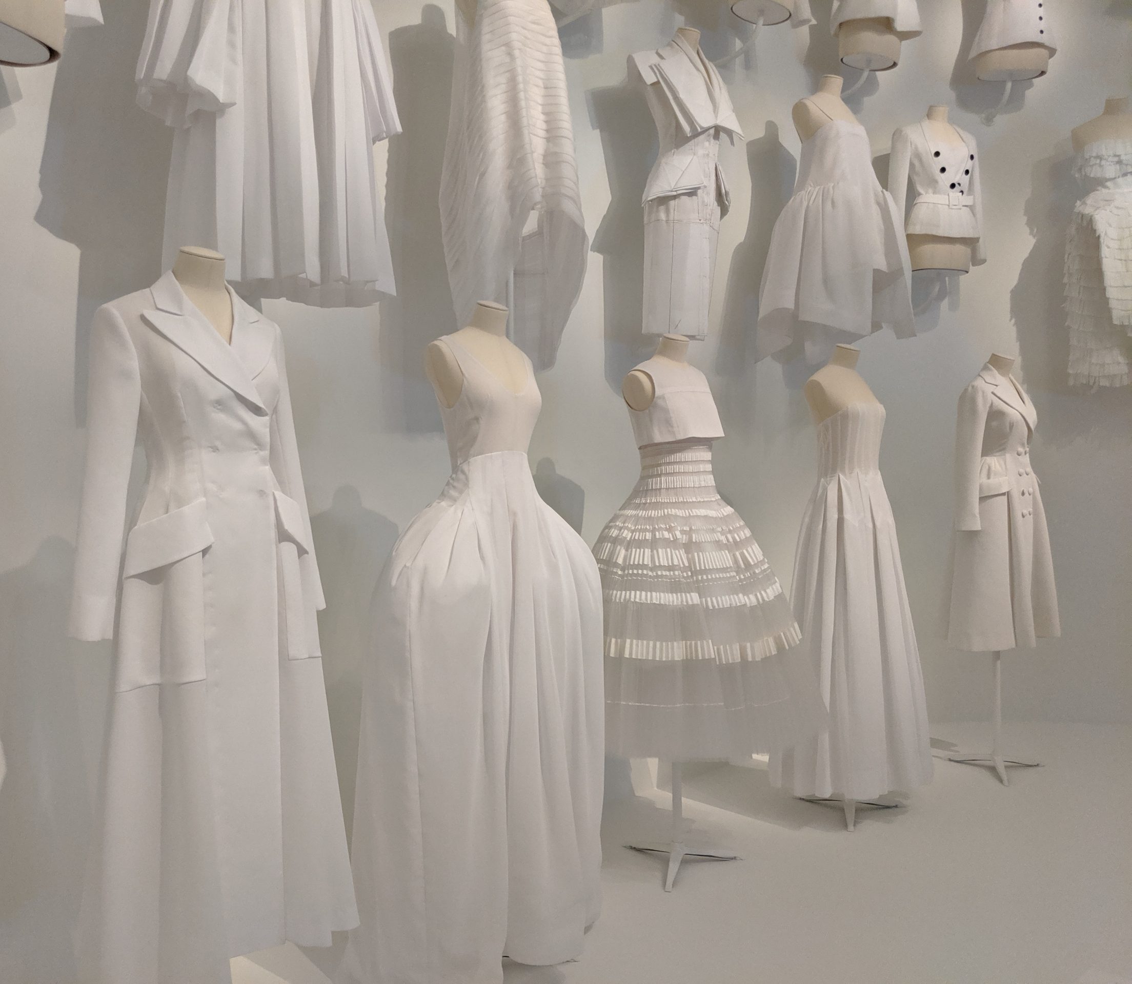 mannequins in white
