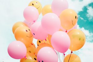 happy sad balloons