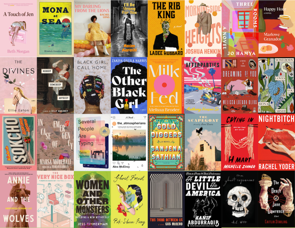 Collage of all 32 book covers competing