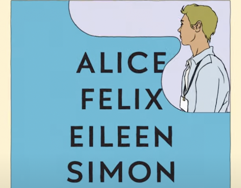 Image showing names of Rooney's main characters: Alice Felix Eileen Simon