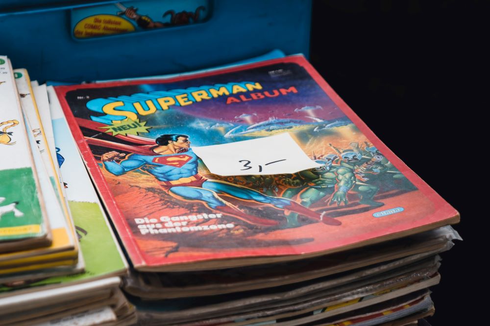 Stacked superhero comics