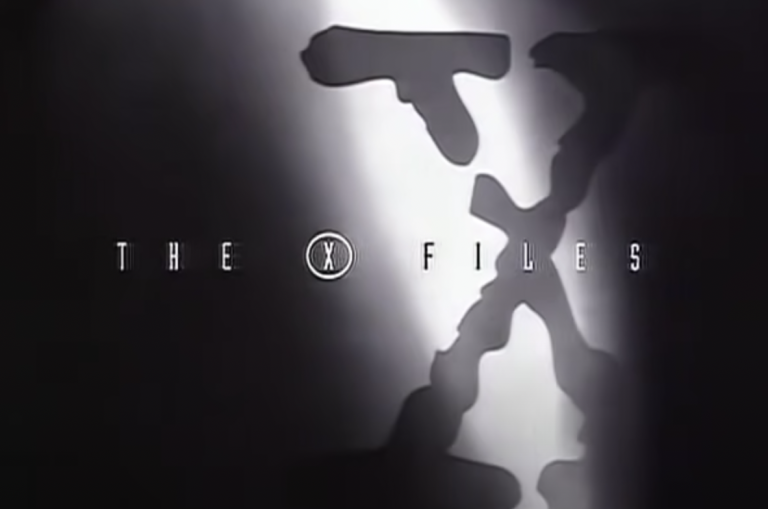 "The X Files" written over dark screen with a big X