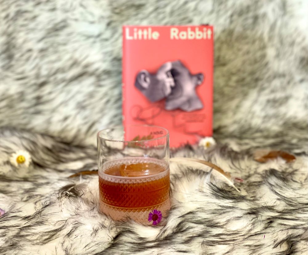 Little Rabbit book cover and cocktail