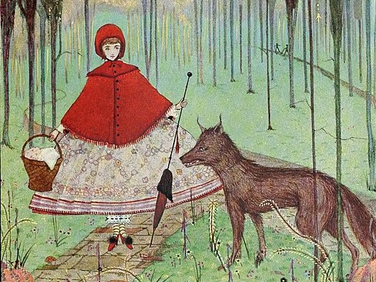 One more fairy/folk tale we can't notice without color: Little Red