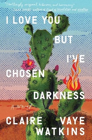 A book cover with a cactus in a desert 