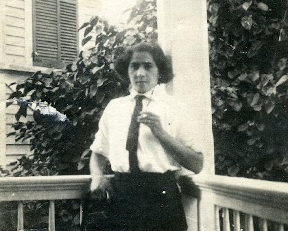 Author Aaron Hamburger's grandmother in male drag in Key West, Florida