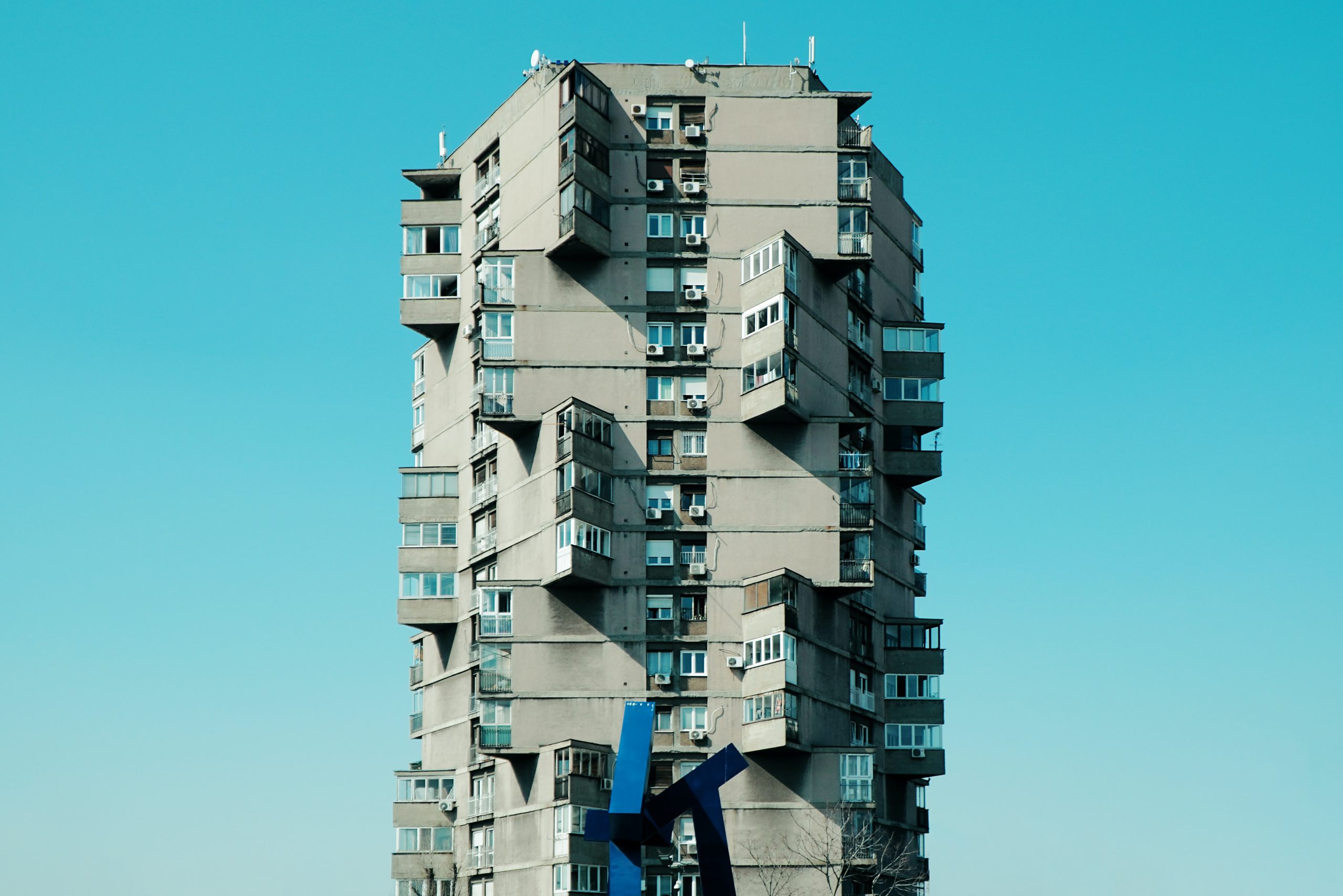 An apartment building in Belgrade, Serbia