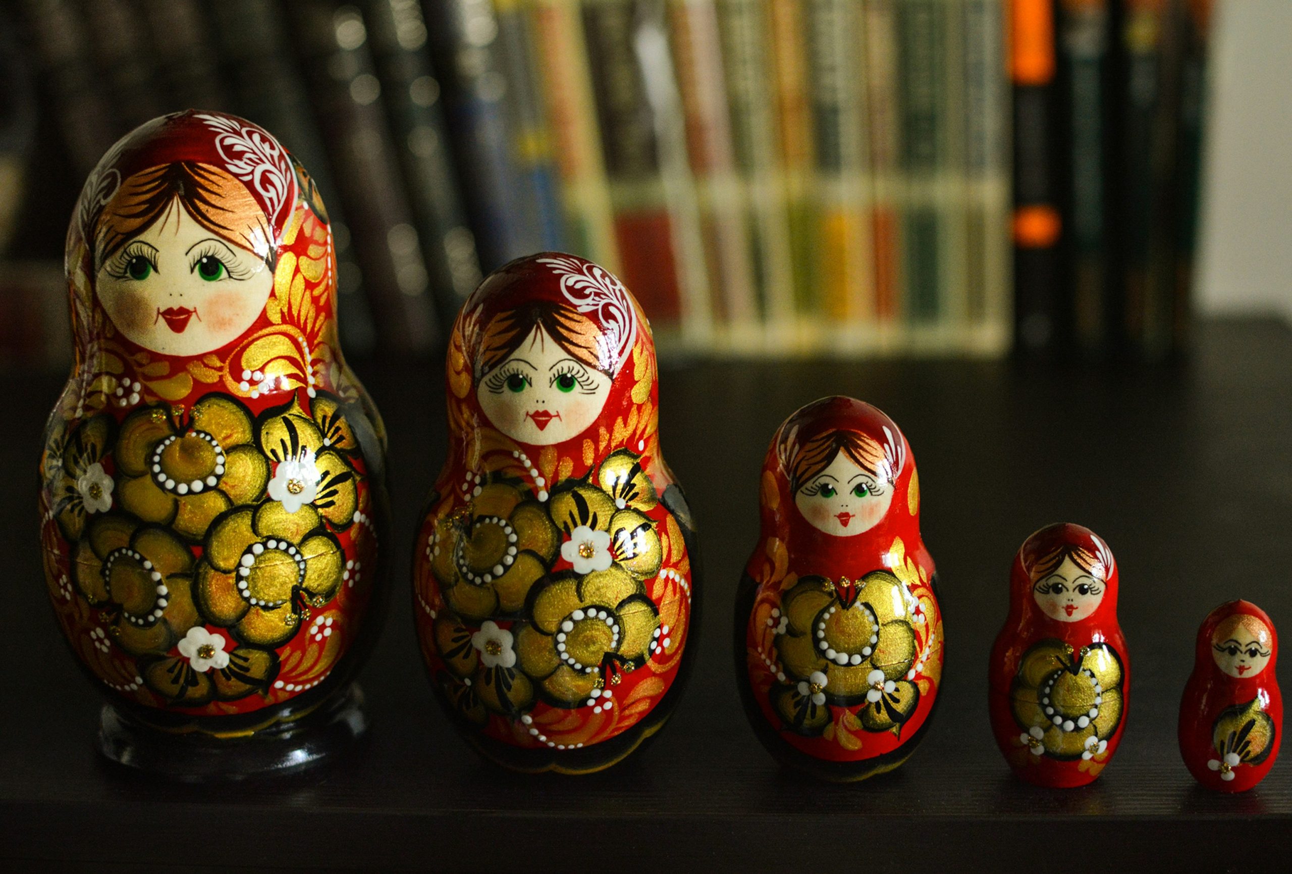 A set of Russian nesting dolls